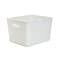 Simplify Storage Bin, Plastic, White, 13.7 in H, 11.4 in W, 13.7 in L 25169-WHITE - alternate 1